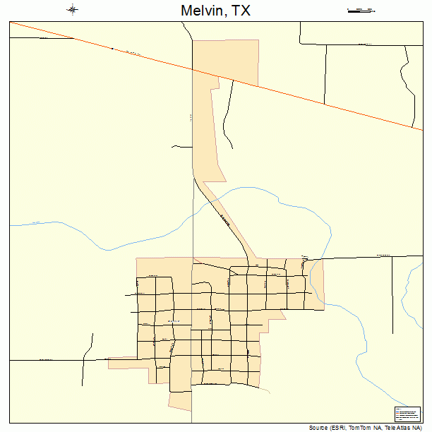 Melvin, TX street map