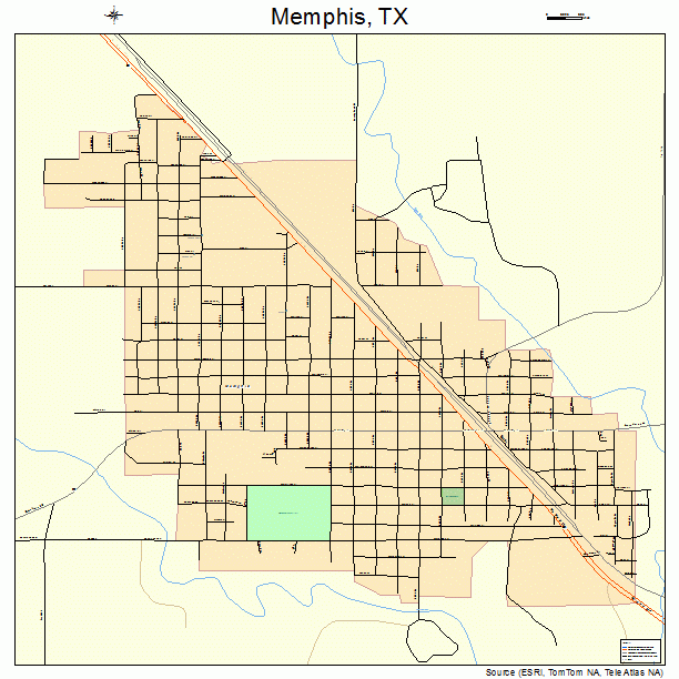 Memphis, TX street map