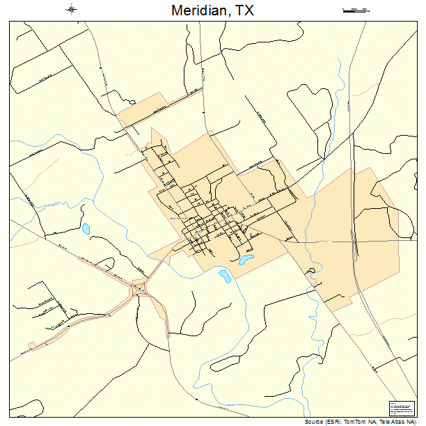 Meridian, TX street map