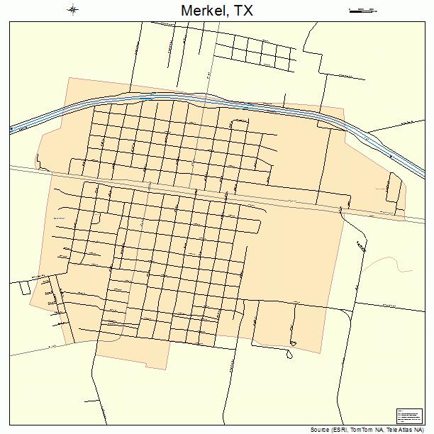 Merkel, TX street map