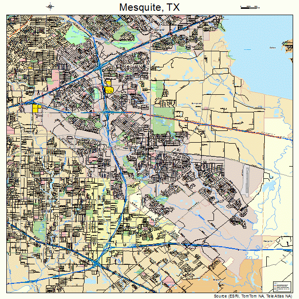 Mesquite, TX street map