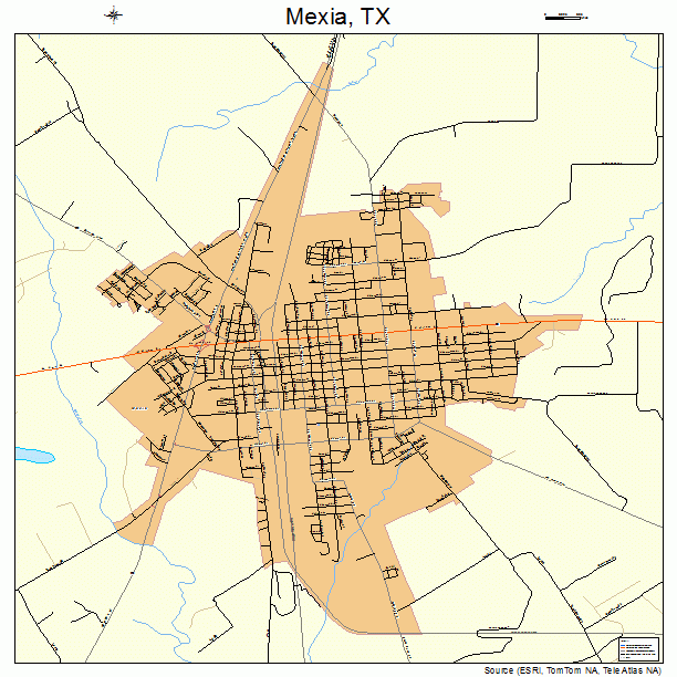 Mexia, TX street map