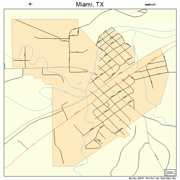 Miami, TX street map