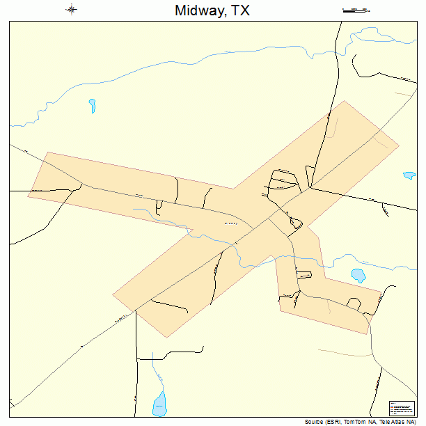Midway, TX street map