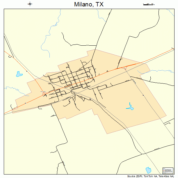 Milano, TX street map