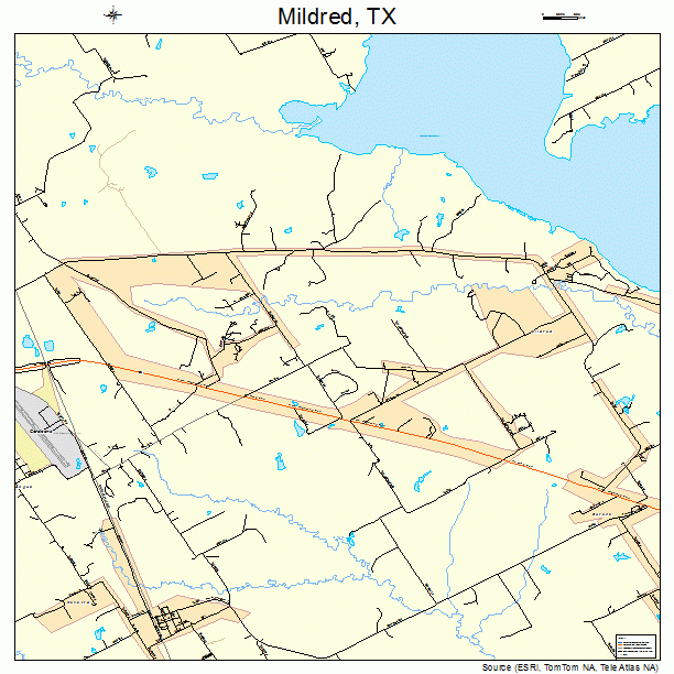 Mildred, TX street map