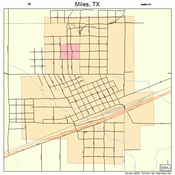Miles, TX street map