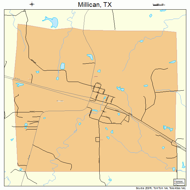 Millican, TX street map