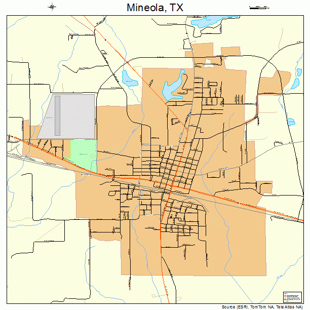 Mineola, TX street map