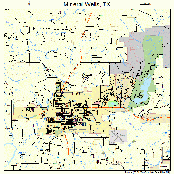 Mineral Wells, TX street map