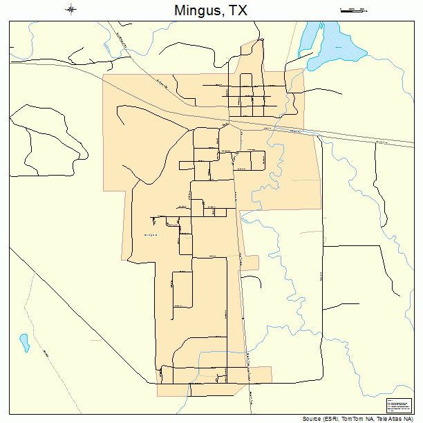 Mingus, TX street map