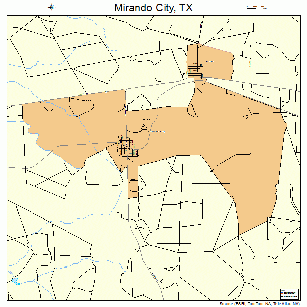 Mirando City, TX street map
