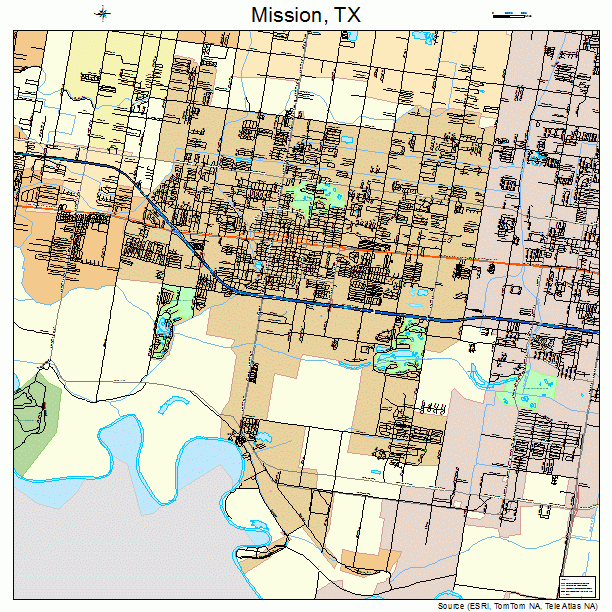 Mission, TX street map