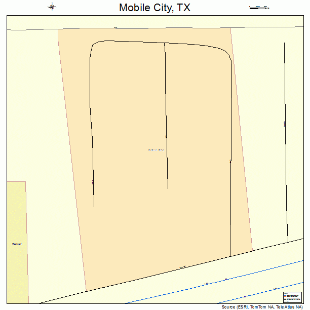 Mobile City, TX street map