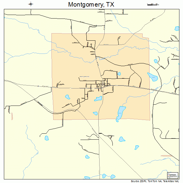 Montgomery, TX street map