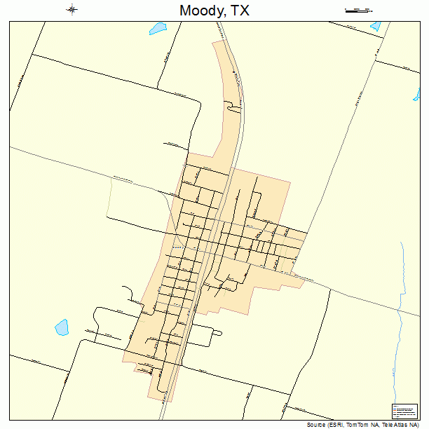 Moody, TX street map