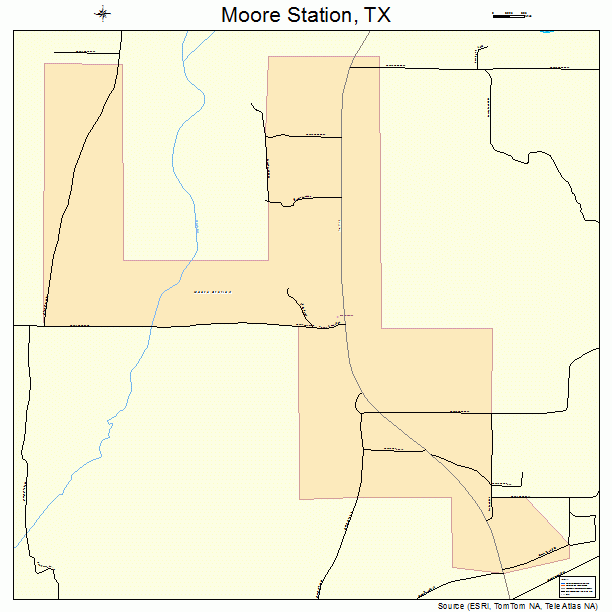 Moore Station, TX street map