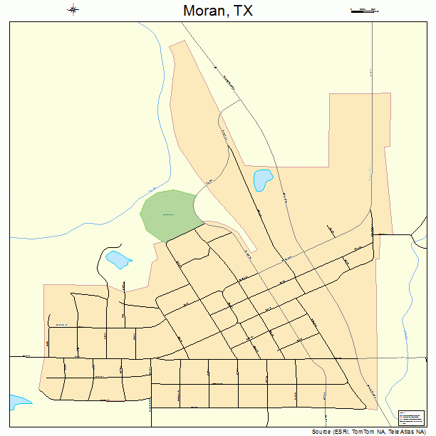 Moran, TX street map