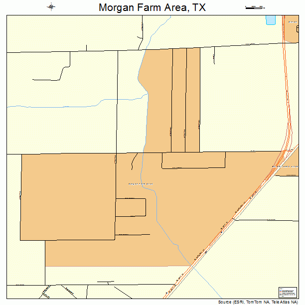 Morgan Farm Area, TX street map