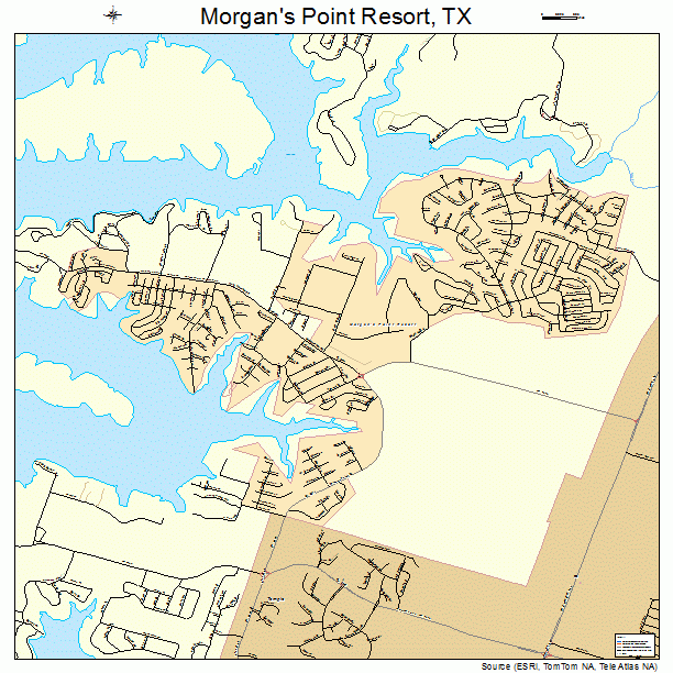 Morgan's Point Resort, TX street map