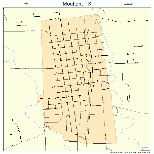 Moulton, TX street map