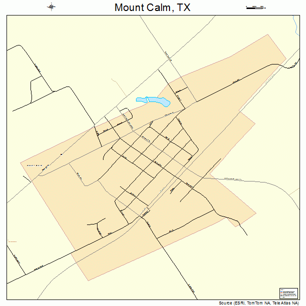 Mount Calm, TX street map