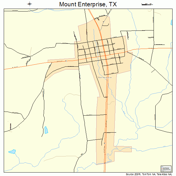 Mount Enterprise, TX street map