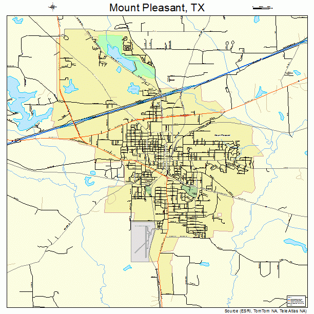 Mount Pleasant, TX street map