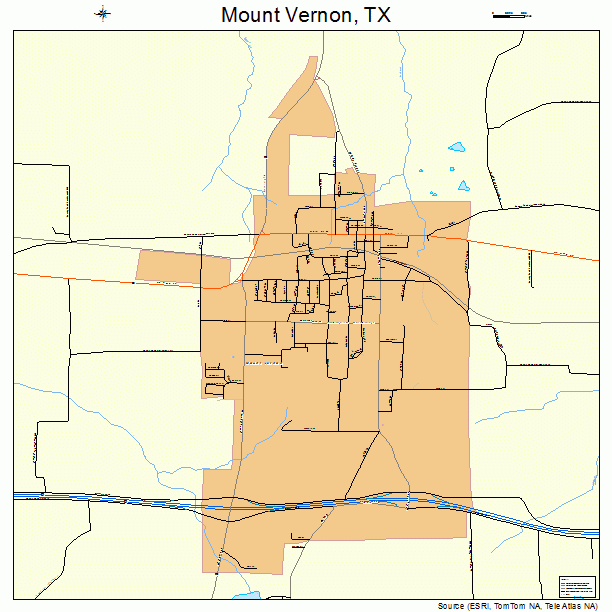 Mount Vernon, TX street map