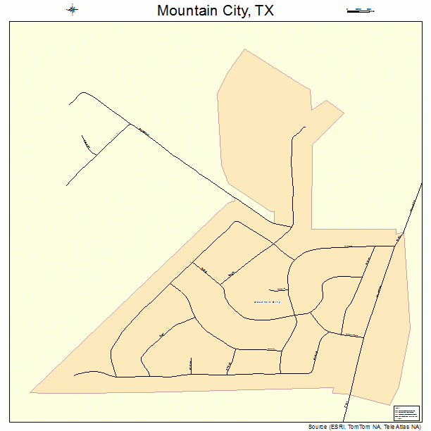 Mountain City, TX street map