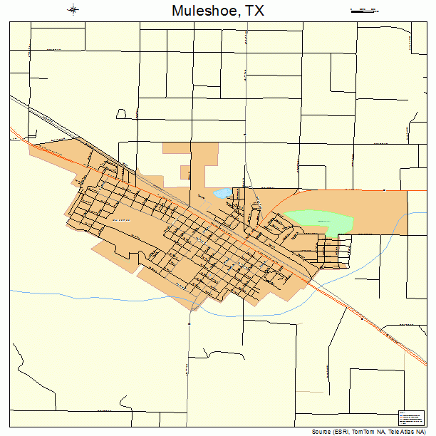 Muleshoe, TX street map
