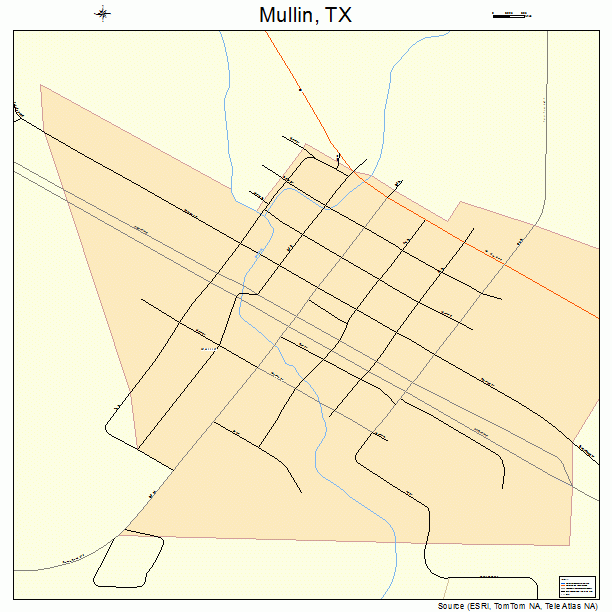 Mullin, TX street map