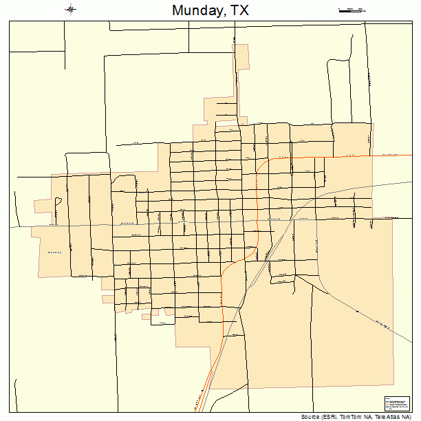 Munday, TX street map