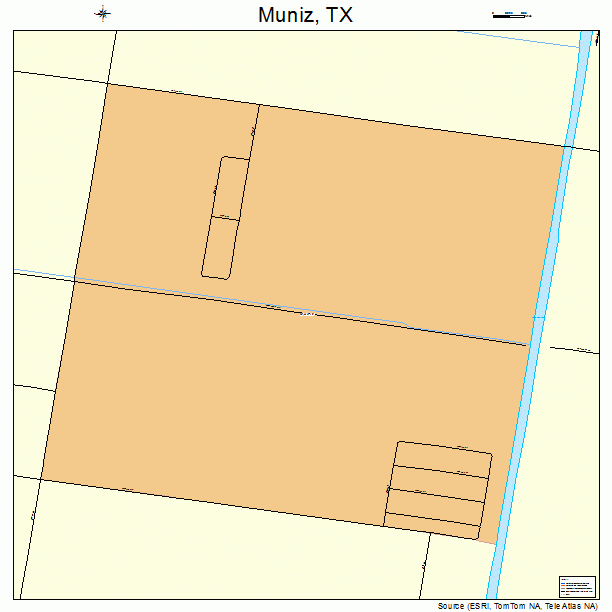 Muniz, TX street map