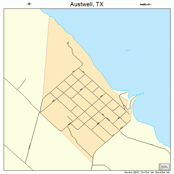 Austwell, TX street map