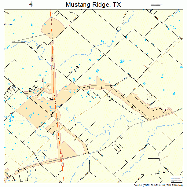 Mustang Ridge, TX street map