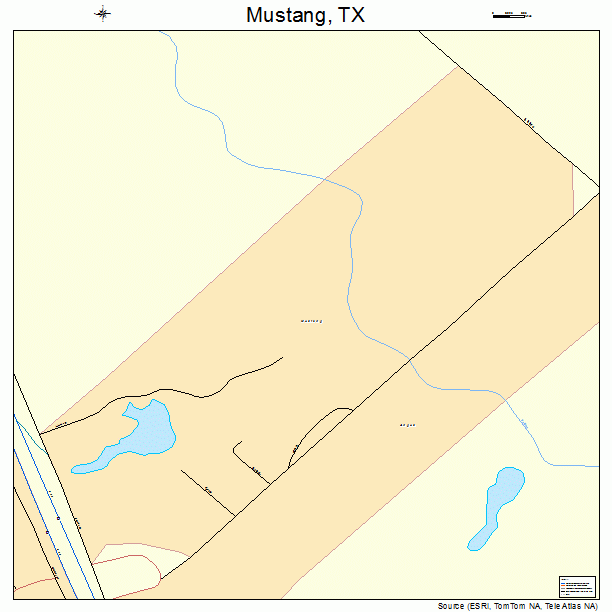 Mustang, TX street map