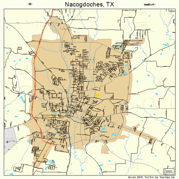 Nacogdoches, TX street map