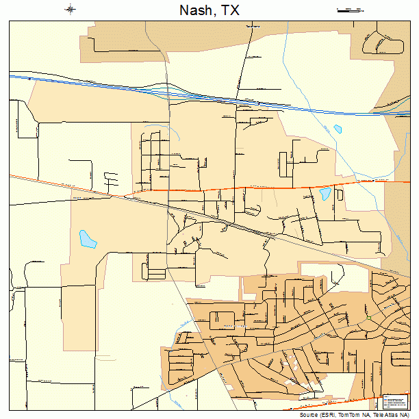 Nash, TX street map