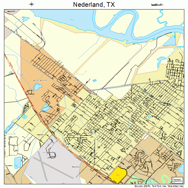 Nederland, TX street map