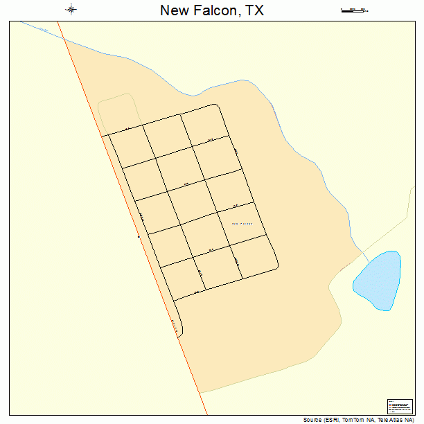 New Falcon, TX street map