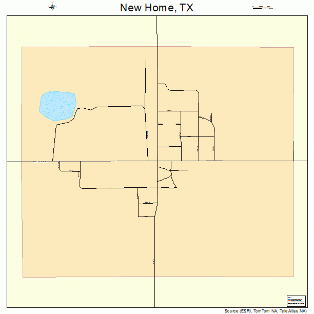 New Home, TX street map