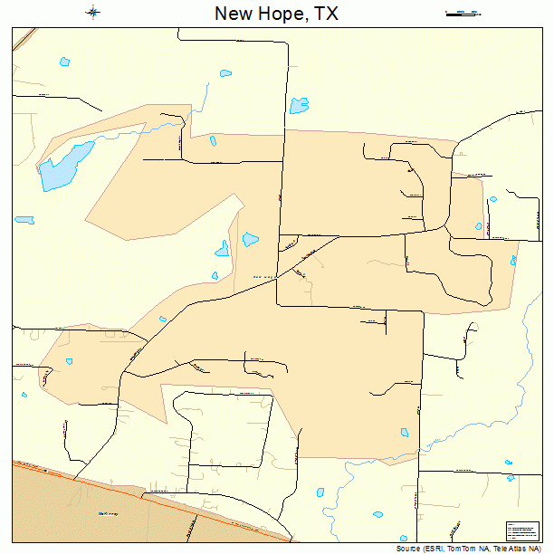 New Hope, TX street map