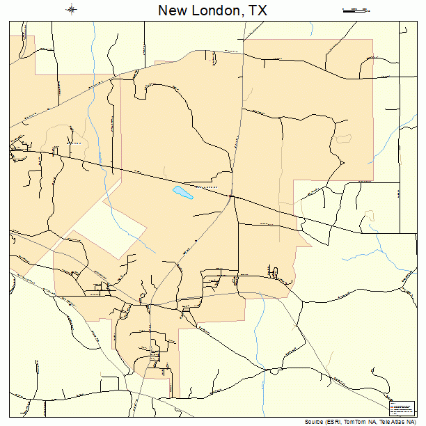 New London, TX street map