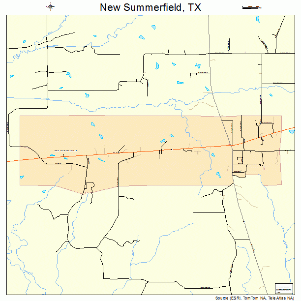 New Summerfield, TX street map