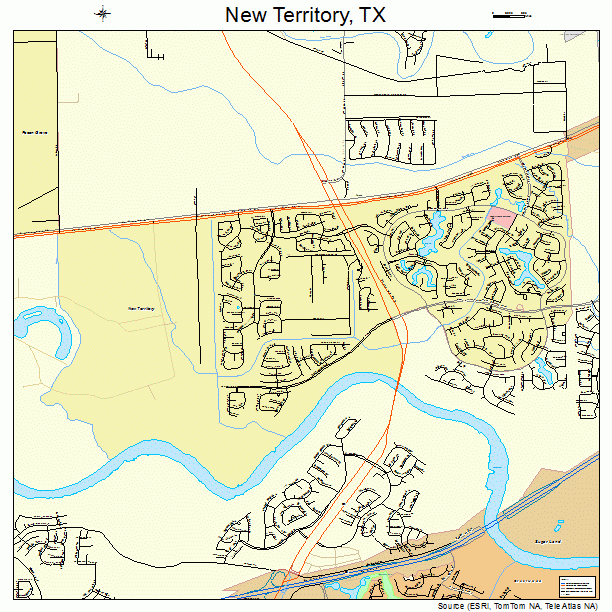 New Territory, TX street map