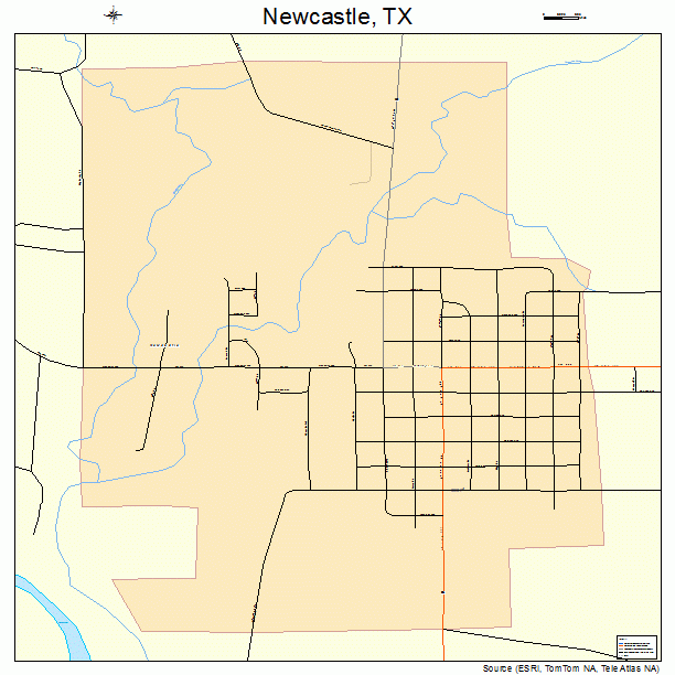 Newcastle, TX street map