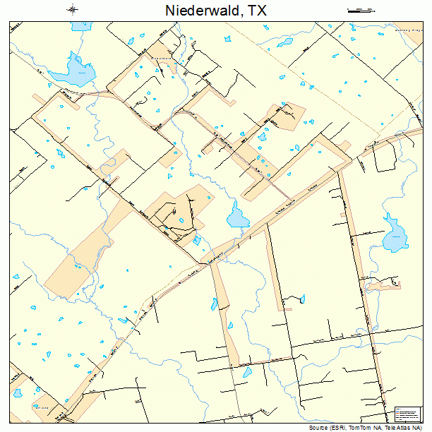 Niederwald, TX street map