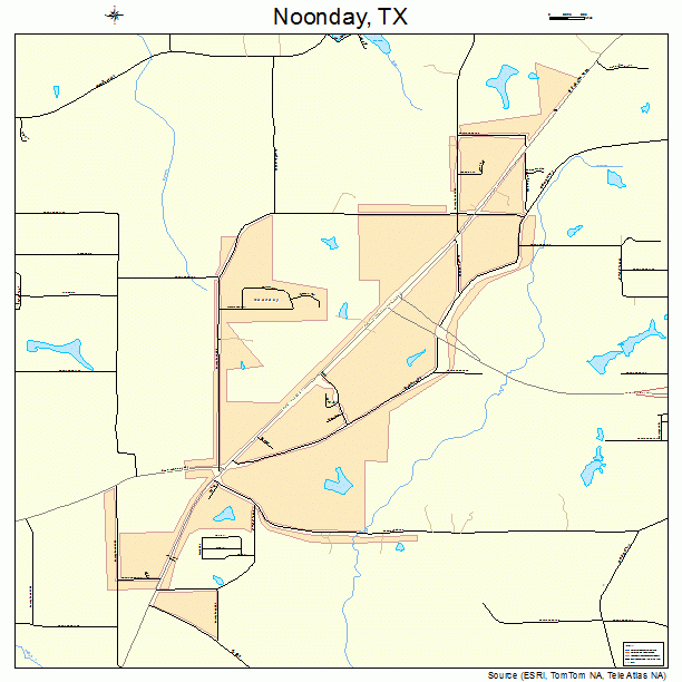 Noonday, TX street map