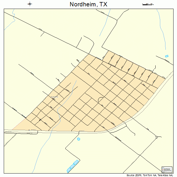 Nordheim, TX street map